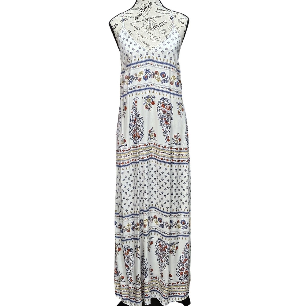 Babydoll Maxi Dress Size M Floral Y2K‎ 90s Cottagecore Boho Festival Beach Fairy